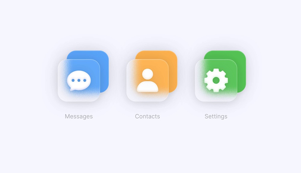 Frosted Glass Icons